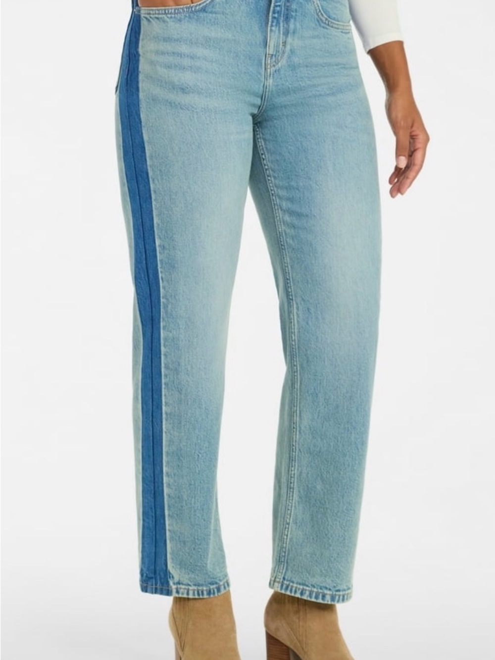 Time and Tru Light Blue Jeans with Dark Blue Side Stripe